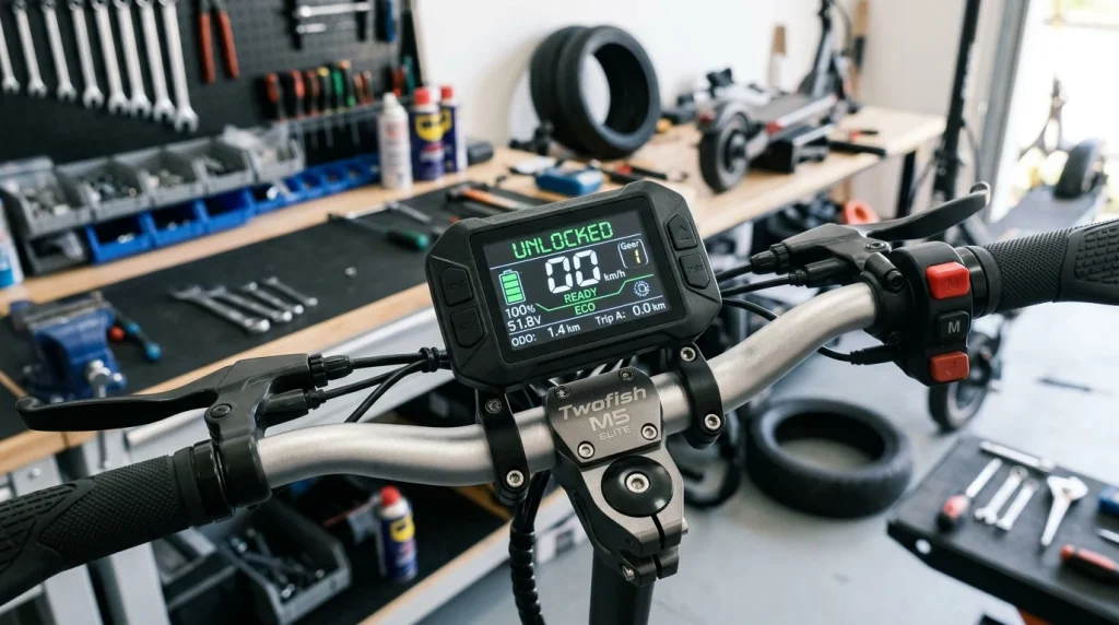 Twofish M5 Elite electric scooter speed limiter wire disconnection