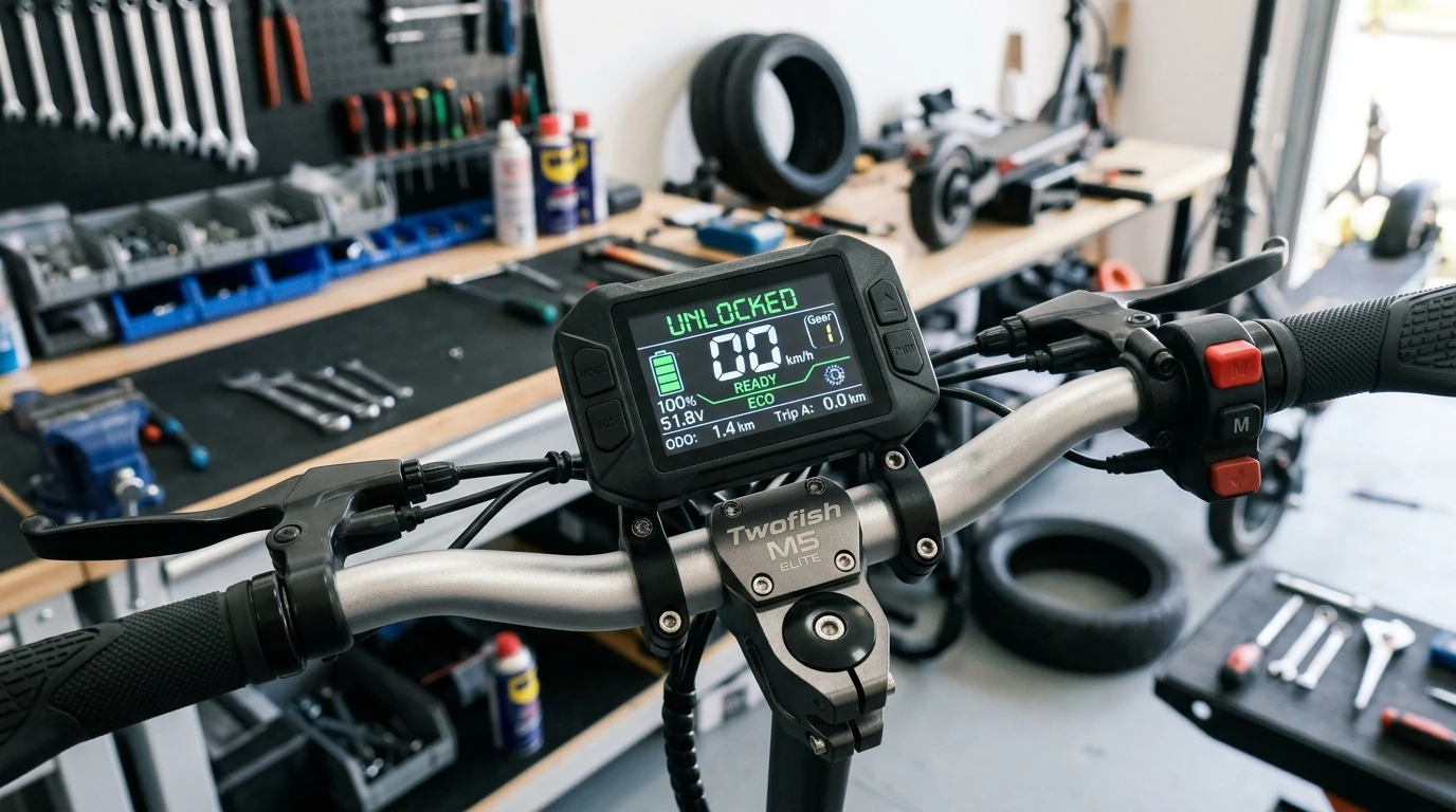 Blog 3 Twofish M5 Elite electric scooter speed limiter wire disconnection